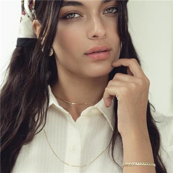 24k Gold Snake Chain Necklace – Thin, Dainty, Gold Plated Stainless - Picture 12 of 14